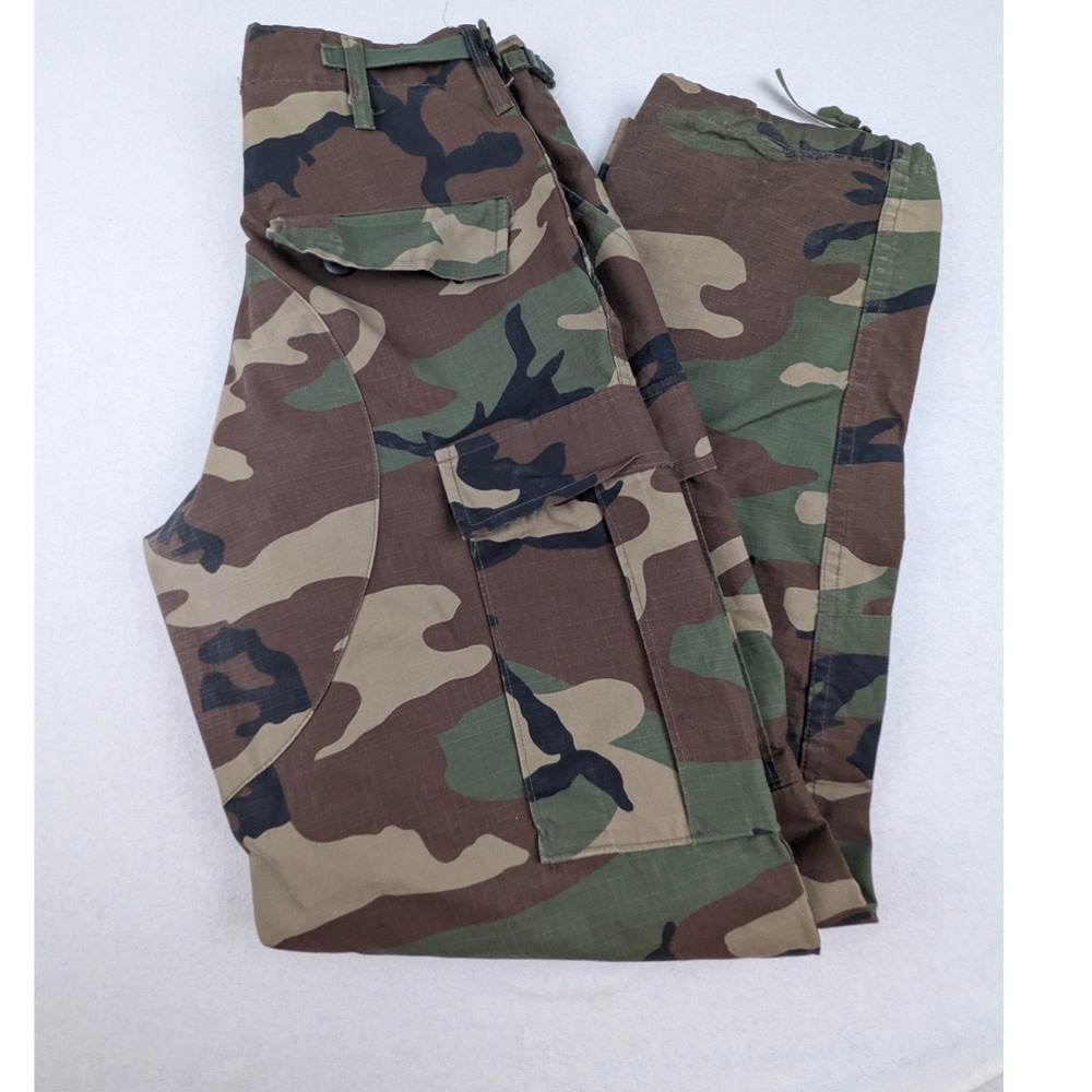 Genuine Gear Mens Woodland Camo Cargo Pants Ripstop Tactical Military S-R 31x30